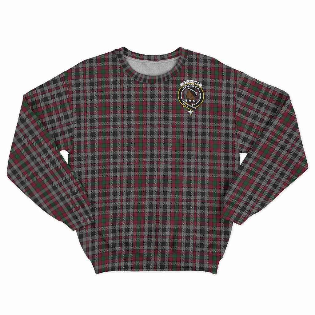 Borthwick Tartan Sweatshirt with Family Crest - Tartan Vibes Clothing