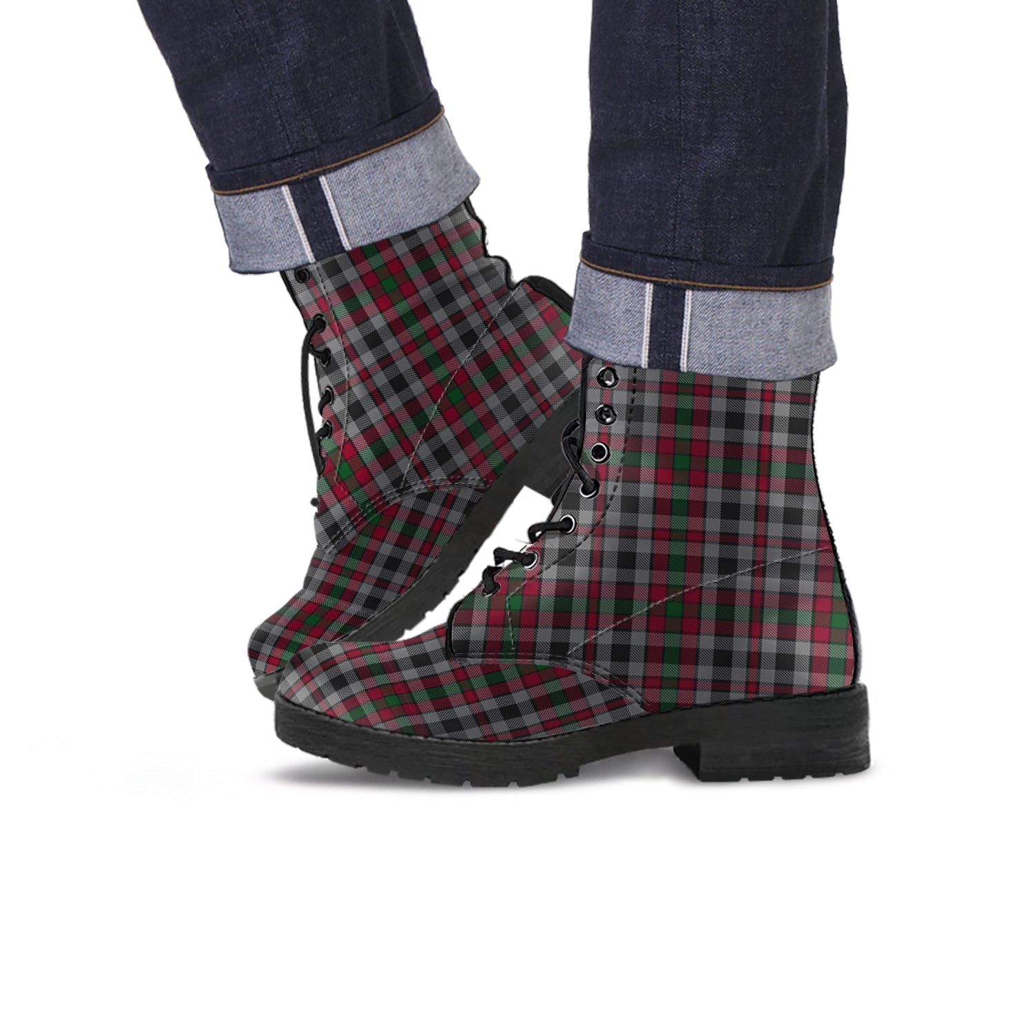 Borthwick Tartan Leather Boots - Tartanvibesclothing