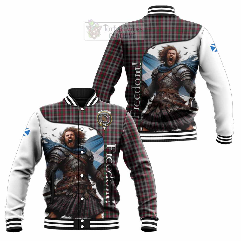 Borthwick Crest Tartan Baseball Jacket Inspired by the Freedom of Scottish Warrior - Tartan Vibes Clothing