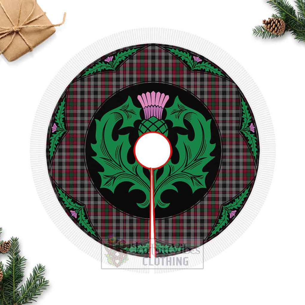 Tartan Vibes Clothing Borthwick Tartan Christmas Tree Skirt Scottish Thistle Style