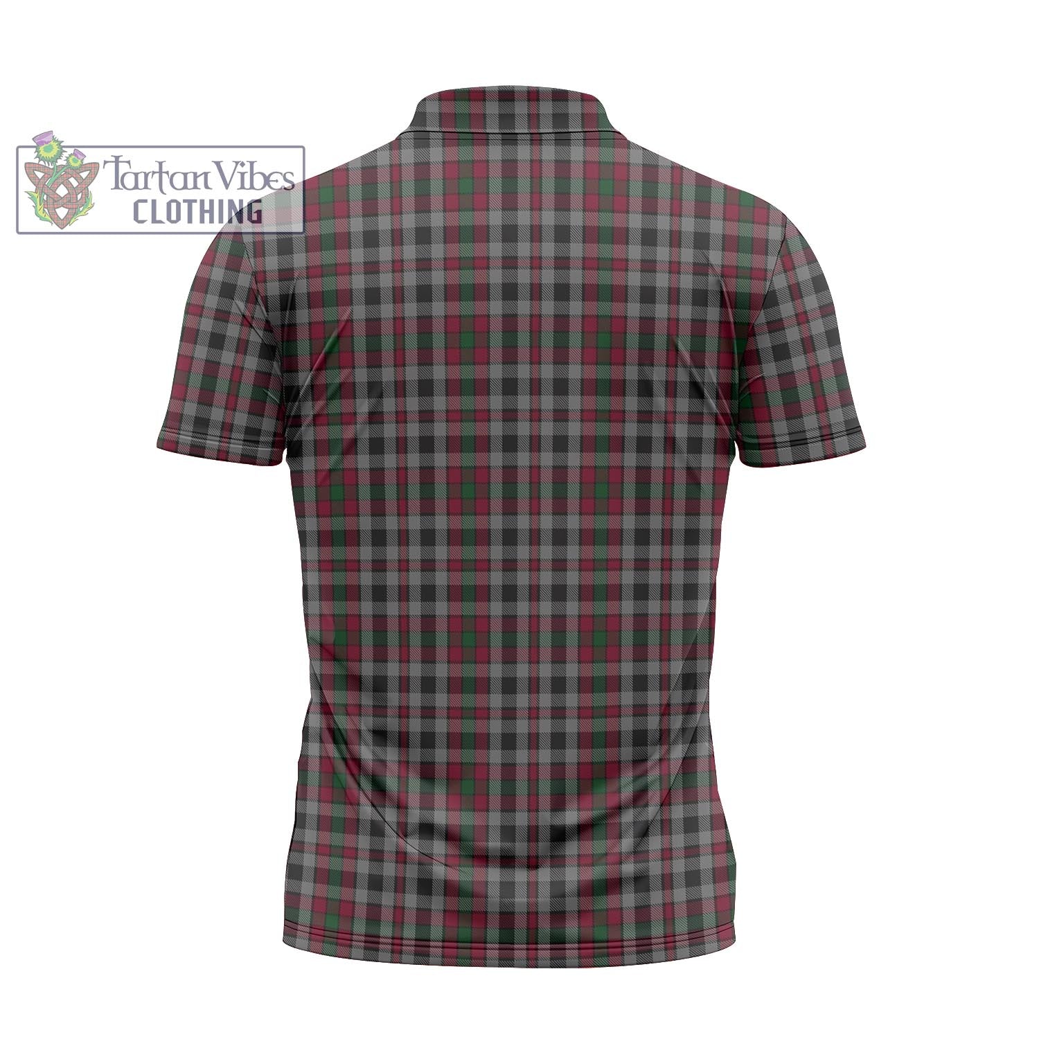 Borthwick Tartan Zipper Polo Shirt with Family Crest - Tartan Vibes Clothing