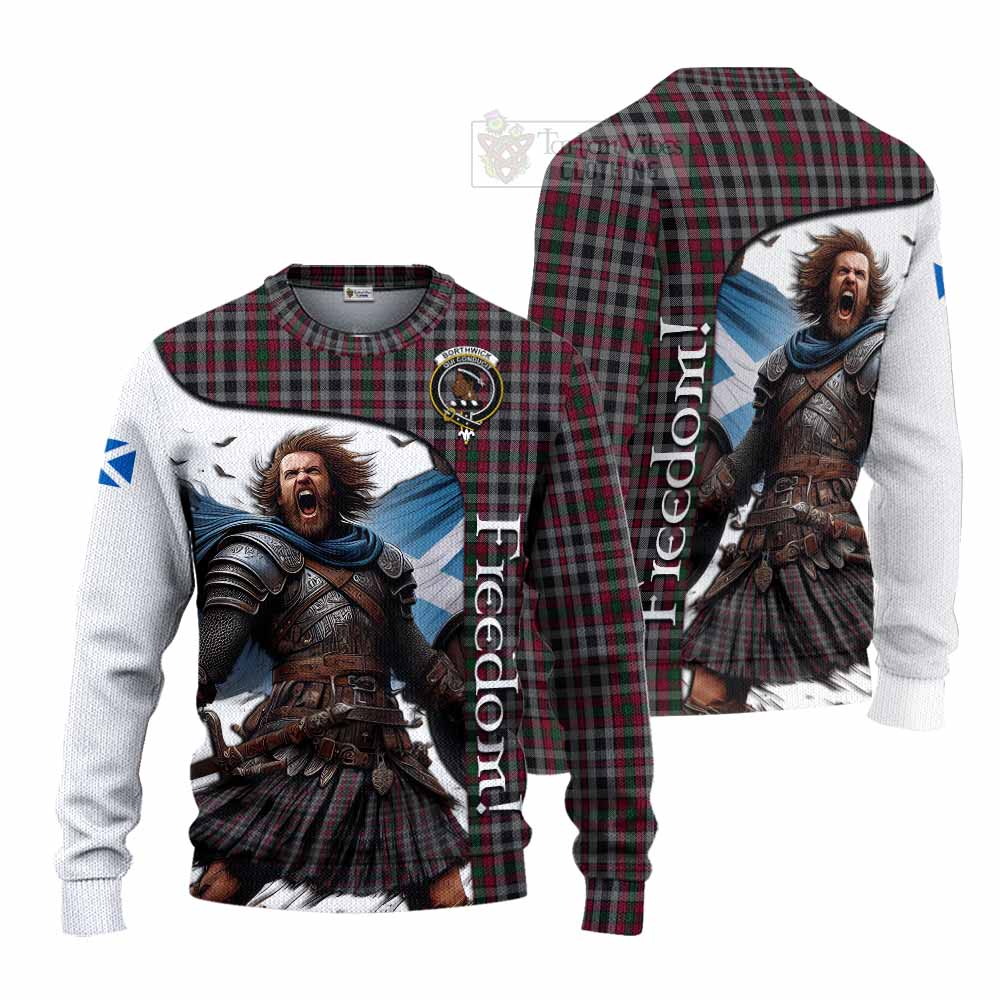 Borthwick Crest Tartan Knitted Sweater Inspired by the Freedom of Scottish Warrior - Tartan Vibes Clothing