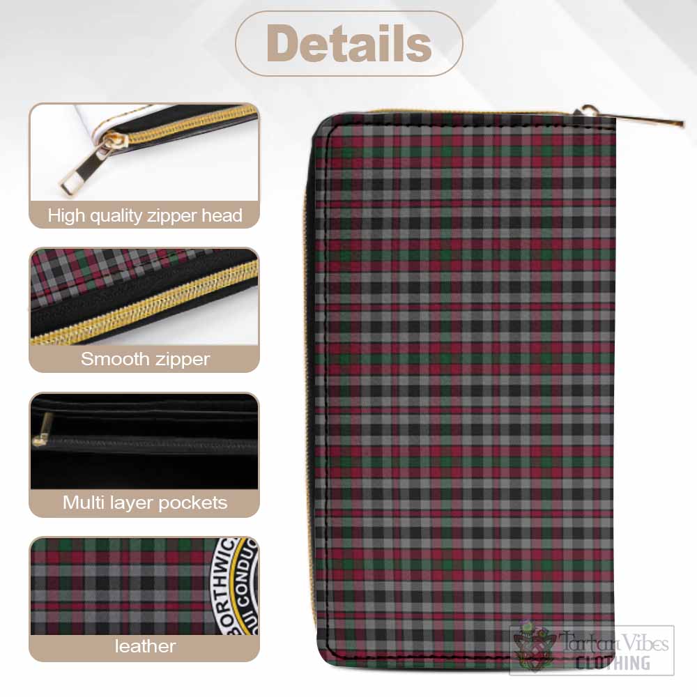 Borthwick Tartan Women's Leather Wallet with Family Crest - Tartan Vibes Clothing