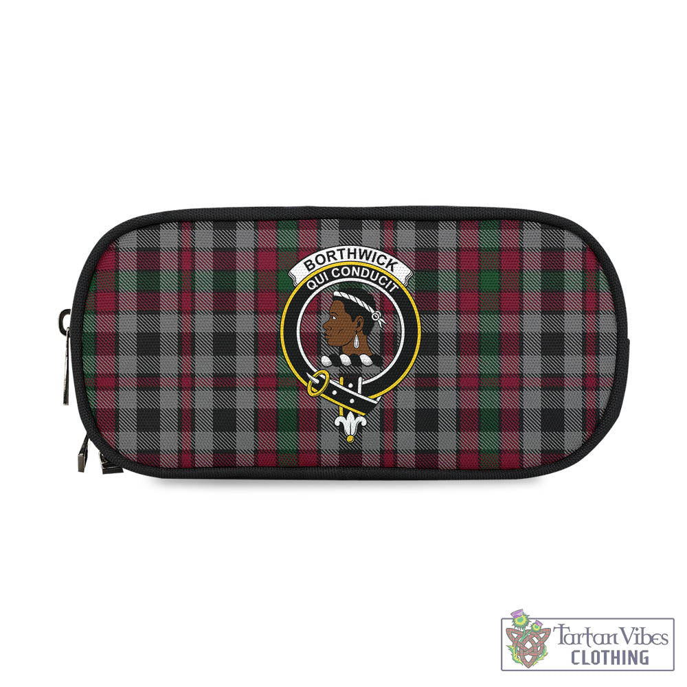Borthwick Tartan Pen and Pencil Case with Family Crest - Tartan Vibes Clothing