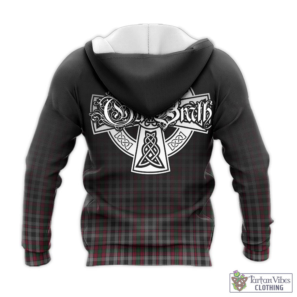 Tartan Vibes Clothing Borthwick Tartan Knitted Hoodie Featuring Alba Gu Brath Family Crest Celtic Inspired
