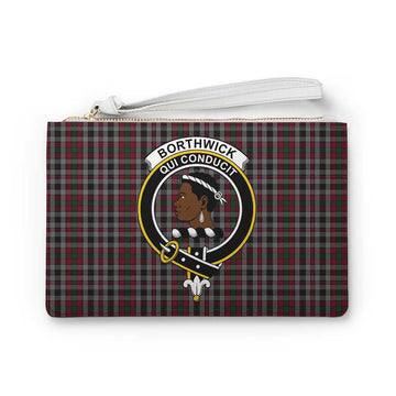 Tartan Vibes Clothing Borthwick Family Crest Tartan Clutch Bag