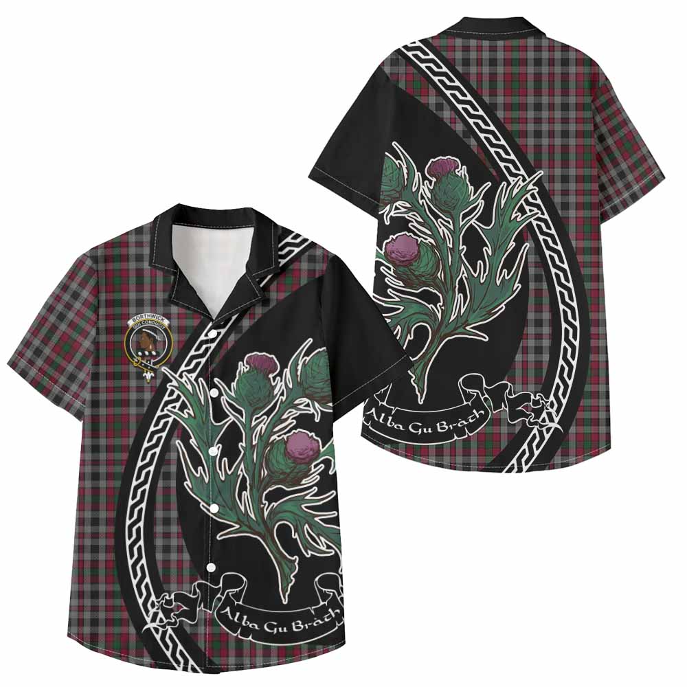 Borthwick Family Crest Tartan Kid Hawaiian Shirt Alba Thistle Inspired - Tartan Vibes Clothing