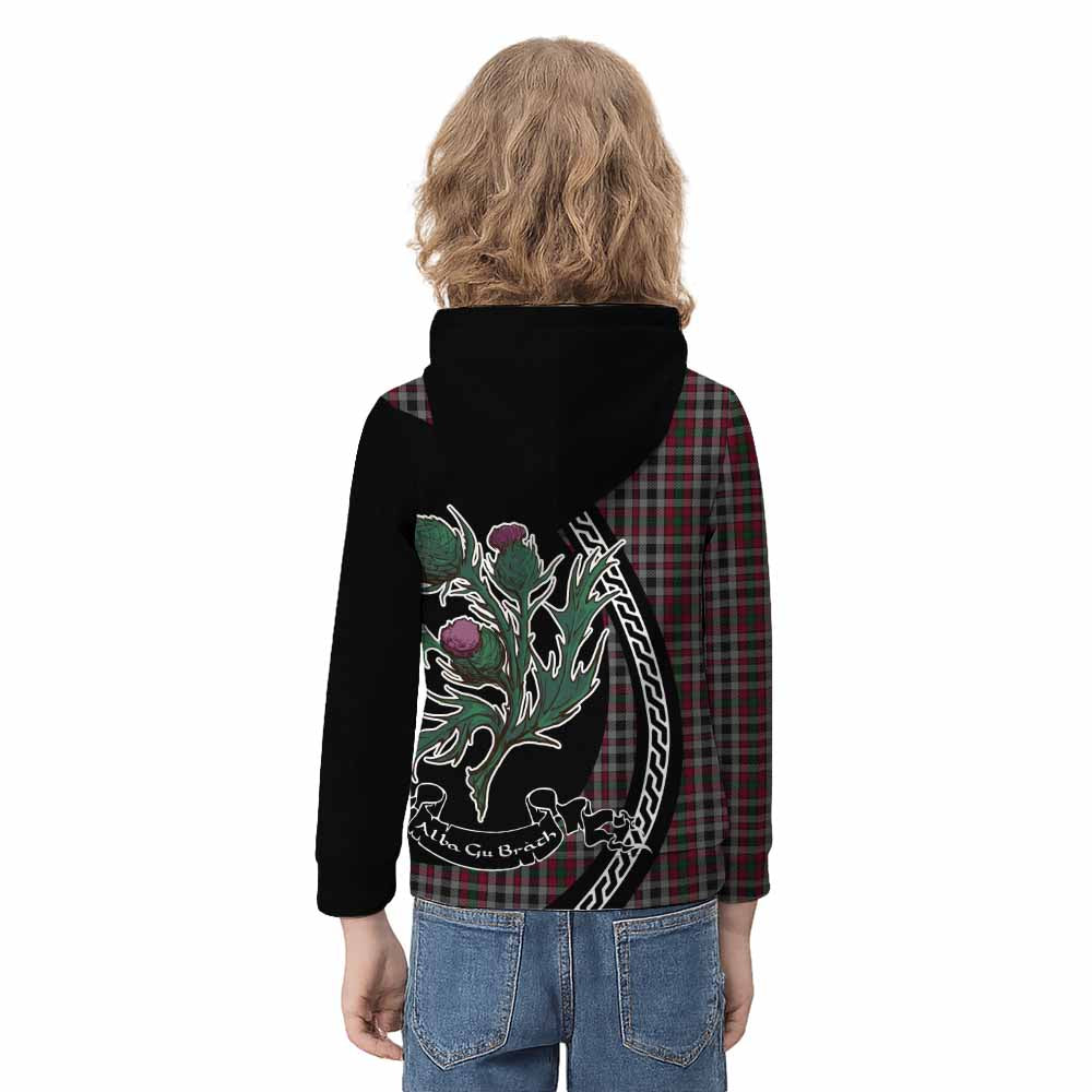 Borthwick Family Crest Tartan Kid Hoodie Alba Thistle Inspired - Tartan Vibes Clothing