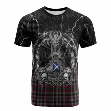 Borthwick Tartan Crest Cotton T-shirt Celtic Odin's Raven Legacy