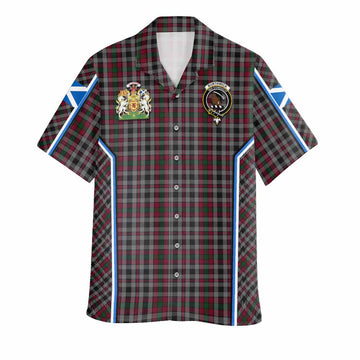 Borthwick Tartan Crest Hawaiian Shirt Scotland Coat of Arm Flag Style - Tartan Vibes Clothing