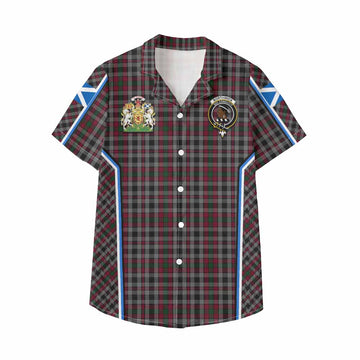 Borthwick Tartan Crest Kid Hawaiian Shirt Scotland Coat of Arm Flag Style - Tartan Vibes Clothing