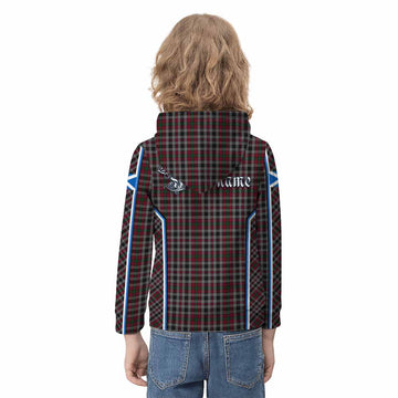 Borthwick Tartan Crest Kid Hoodie Scotland Coat of Arm Flag Style - Tartan Vibes Clothing