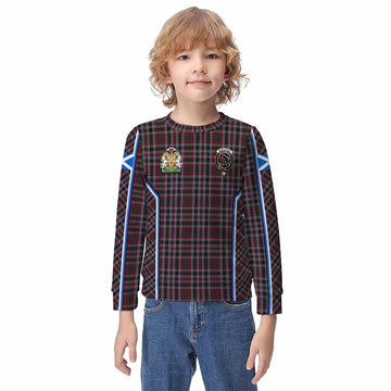 Borthwick Tartan Crest Kid Knitted Sweatshirt Scotland Coat of Arm Flag Style - Tartan Vibes Clothing