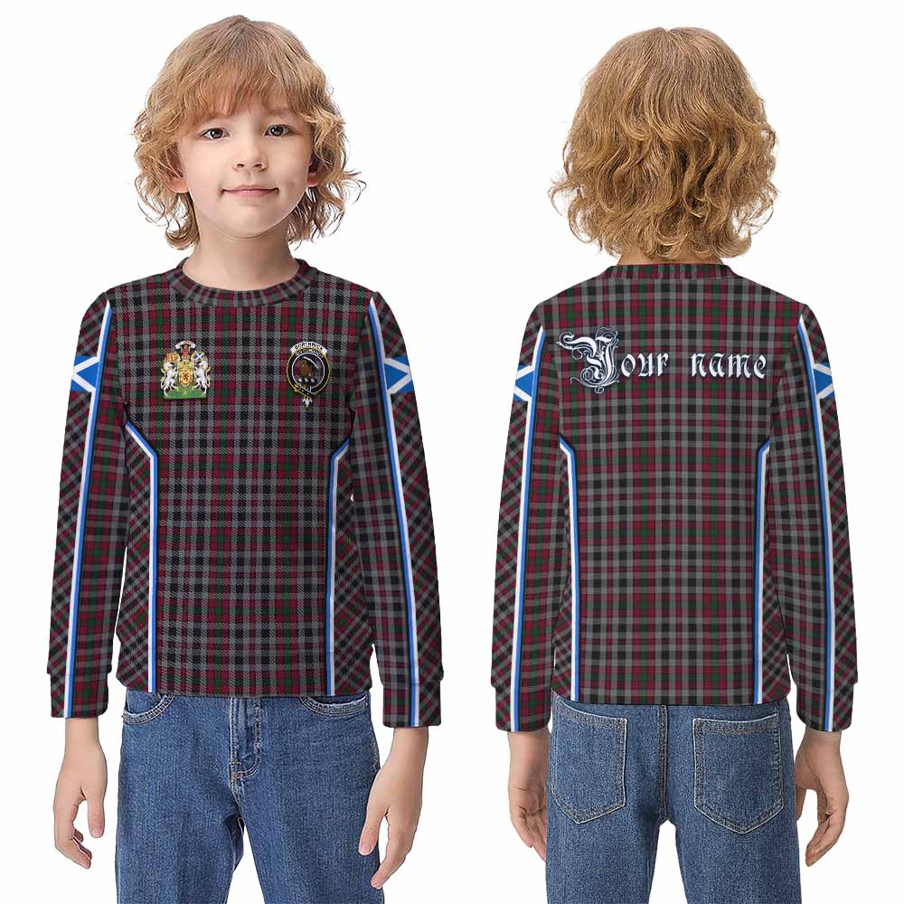 Borthwick Tartan Crest Kid Knitted Sweatshirt Scotland Coat of Arm Flag Style - Tartan Vibes Clothing