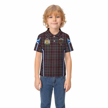 Borthwick Tartan Crest Kid Polo Shirt Scotland Coat of Arm Flag Style - Tartan Vibes Clothing