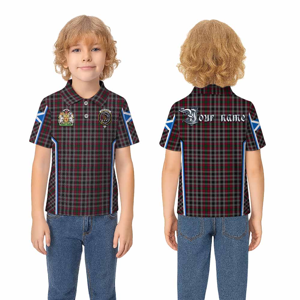 Borthwick Tartan Crest Kid Polo Shirt Scotland Coat of Arm Flag Style - Tartan Vibes Clothing