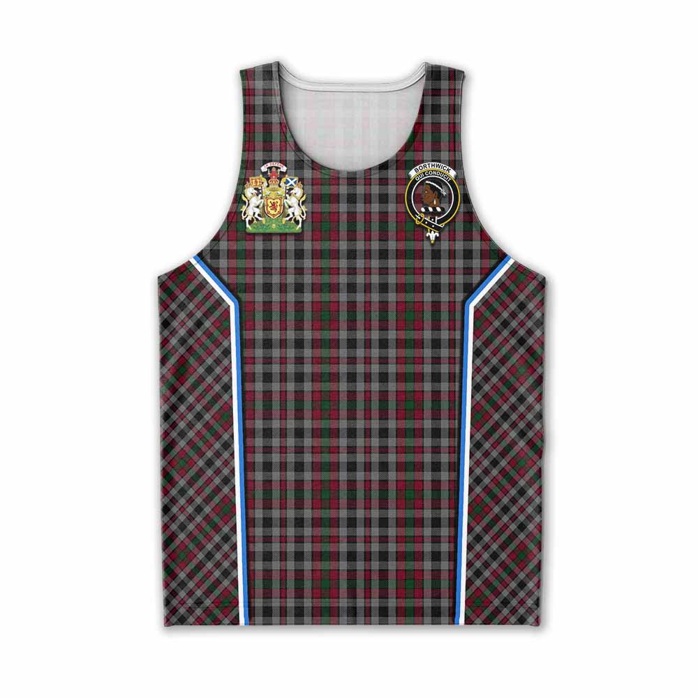 Borthwick Tartan Crest Men Tank Top Scotland Coat of Arm Flag Style - Tartan Vibes Clothing