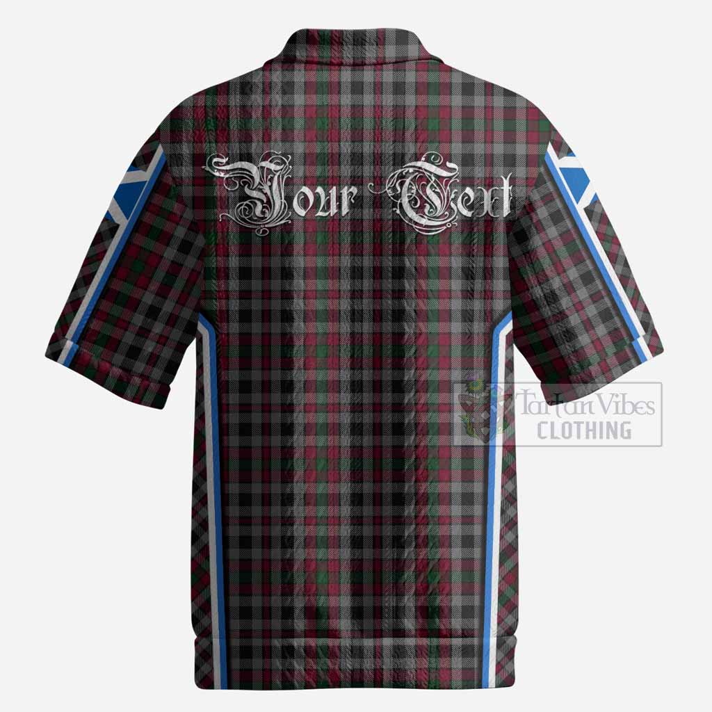 Borthwick Tartan Crest Men’s Polo Sweater Top Scotland Coat of Arm Flag Style