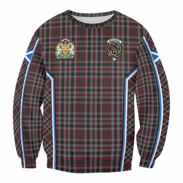 Borthwick Tartan Crest Sweatshirt Scotland Coat of Arm Flag Style - Tartan Vibes Clothing
