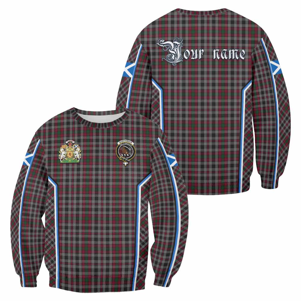 Borthwick Tartan Crest Sweatshirt Scotland Coat of Arm Flag Style - Tartan Vibes Clothing
