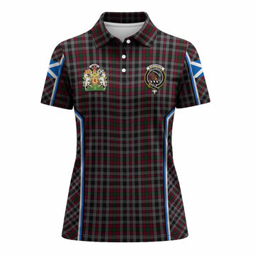 Borthwick Tartan Crest Women's Polo Shirt Scotland Coat of Arm Flag Style - Tartan Vibes Clothing