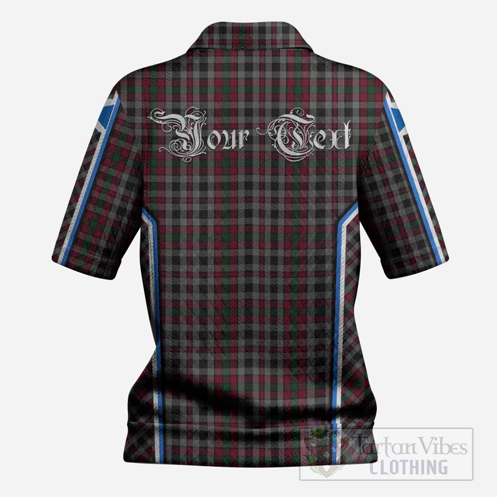 Borthwick Tartan Crest Women’s Polo Sweater Top Scotland Coat of Arm Flag Style
