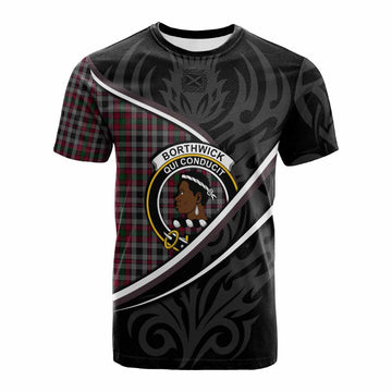 Borthwick Tartan Family Crest Cotton T-shirt Celtic Scottish Thistle Floral - Tartan Vibes Clothing