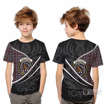Borthwick Tartan Family Crest Kid T-shirt Celtic Scottish Thistle Floral - Tartan Vibes Clothing