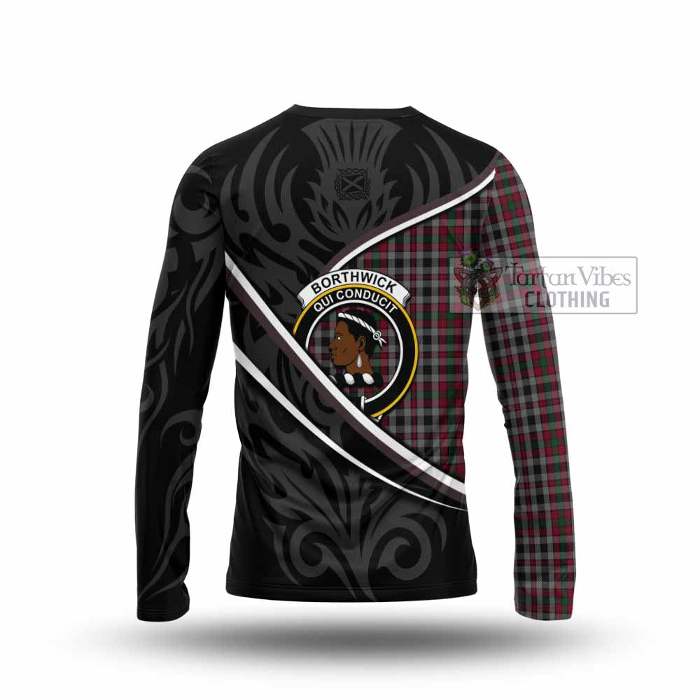 Borthwick Tartan Family Crest Long Sleeve T-Shirt Celtic Scottish Thistle Floral - Tartan Vibes Clothing