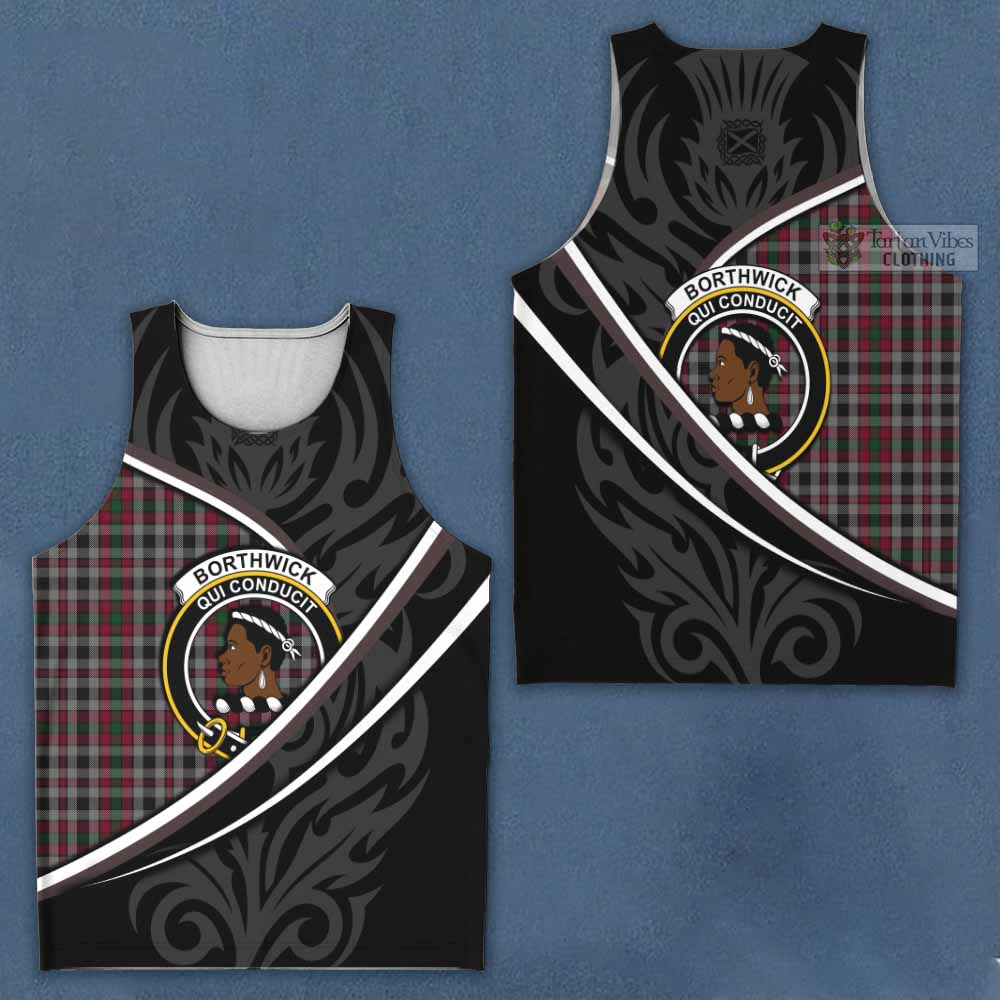 Borthwick Tartan Family Crest Men Tank Top Celtic Scottish Thistle Floral - Tartan Vibes Clothing