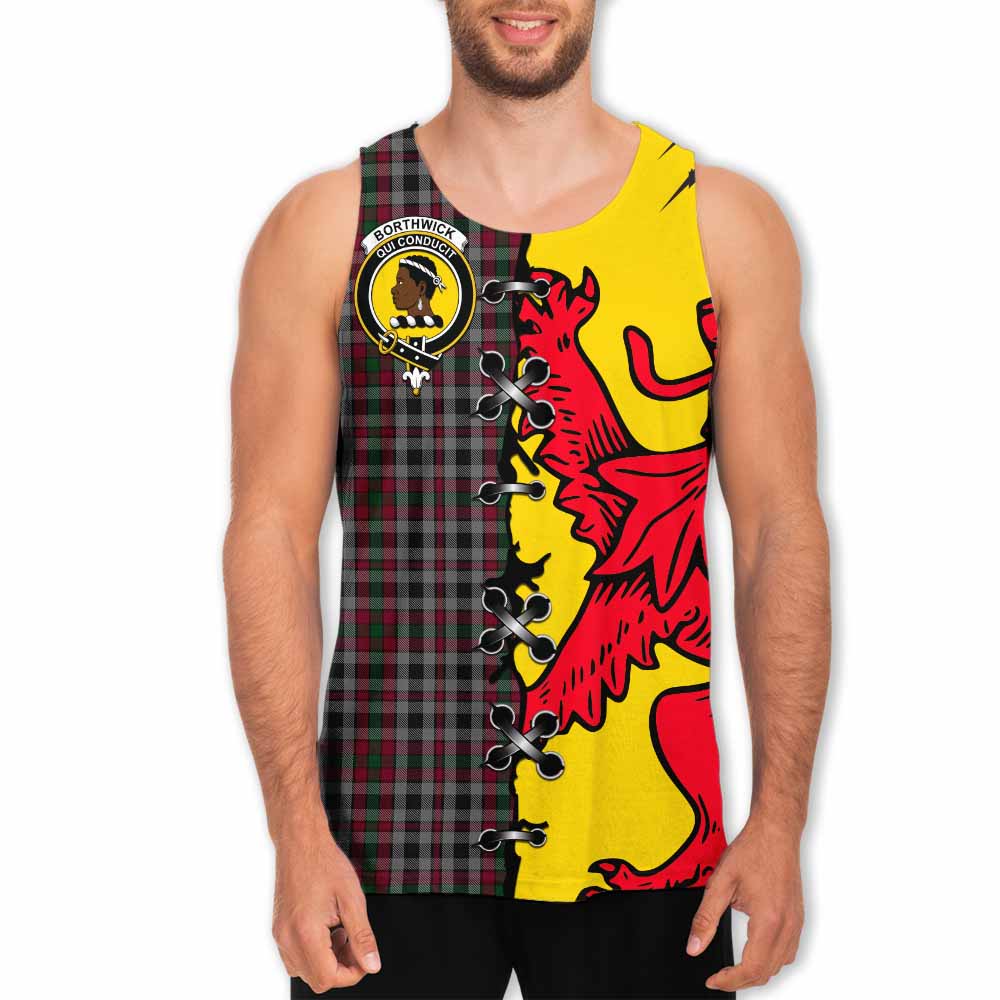 Borthwick Tartan Family Crest Men Tank Top Lion Rampant Honor - Tartan Vibes Clothing
