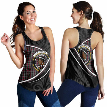 Borthwick Tartan Family Crest Women Racerback Tanks Celtic Scottish Thistle Floral - Tartan Vibes Clothing