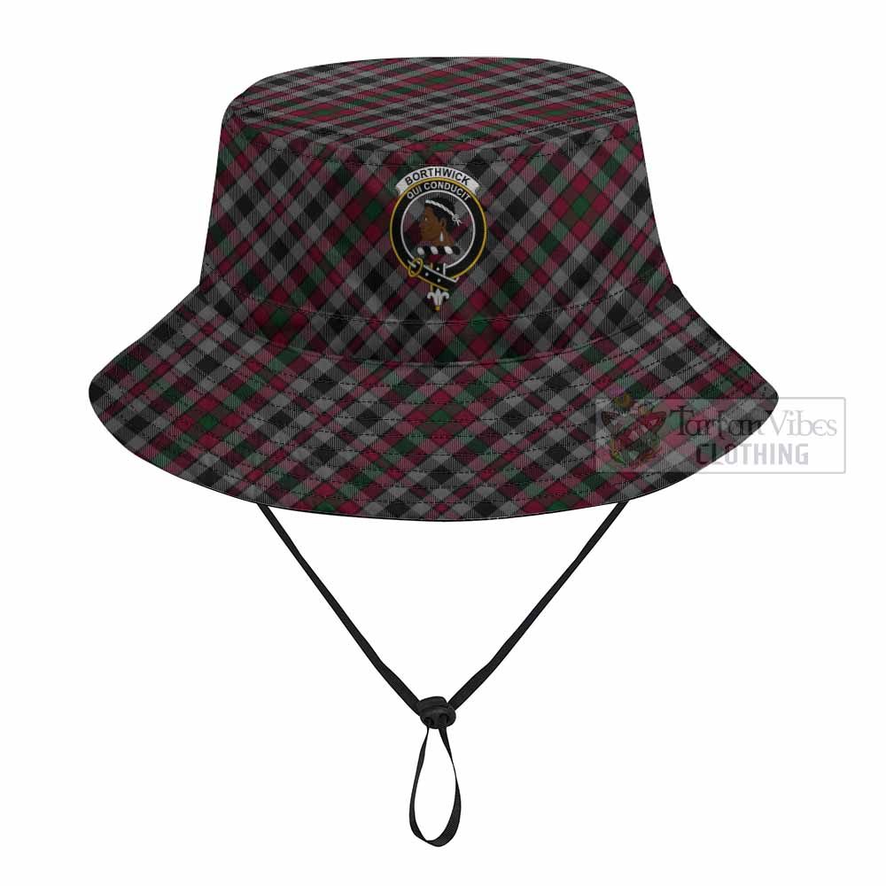 Borthwick Tartan Fishing Hat with Family Crest