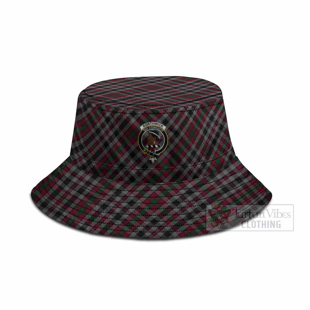 Borthwick Tartan Fishing Hat with Family Crest