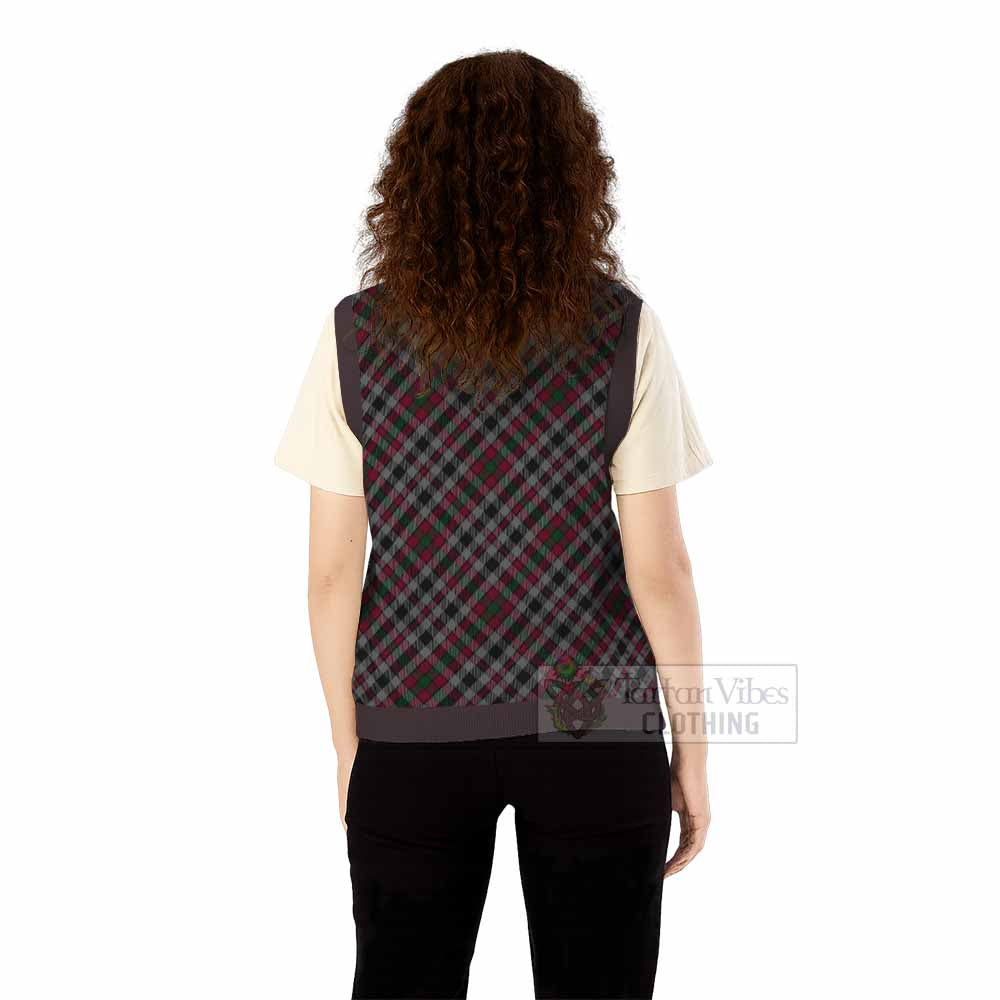 Borthwick Tartan  Knitted V-Neck Vest Cross Style