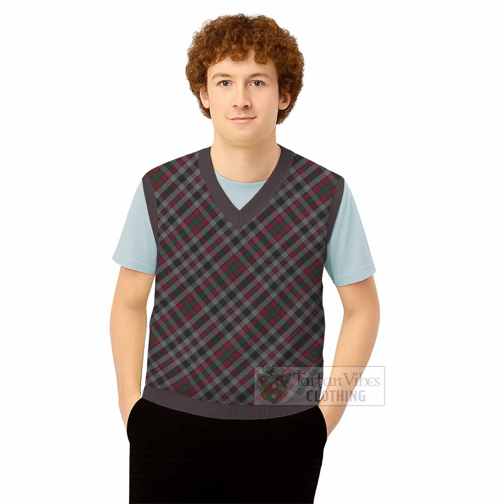 Borthwick Tartan  Knitted V-Neck Vest Cross Style
