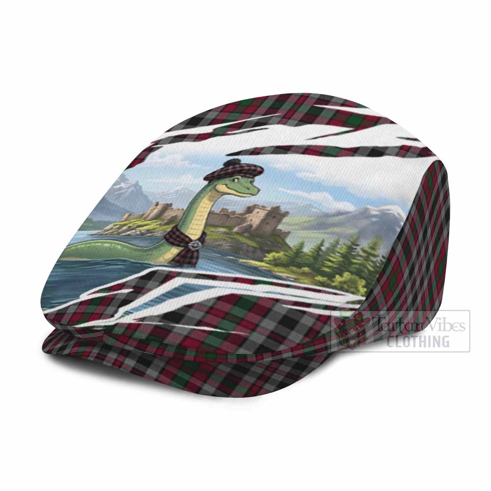 Borthwick Tartan Loch Ness Monster Scottish Heritage Art Flat Cap, Jeff Cap