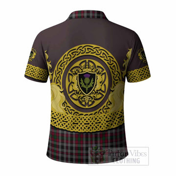 Borthwick Tartan Polo Shirt Unicorn Celtic Knot And Thistle Emblem