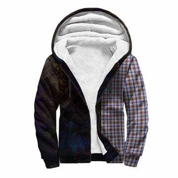 Boswell Tartan Family Crest Sherpa Hoodie Alba Gu Brath Be Brave Lion Ancient Style