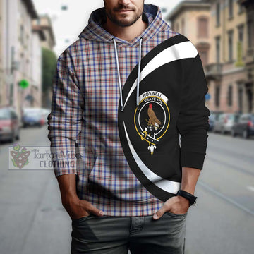 Boswell Tartan Hoodie with Family Crest Circle Style Zip Hoodie - Tartan Vibes Clothing