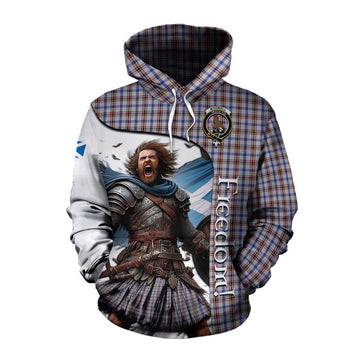 Boswell Crest Tartan Cotton Hoodie Inspired by the Freedom of Scottish Warrior Pullover Hoodie XS - Tartan Vibes Clothing