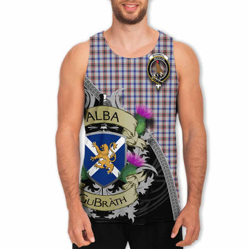 Boswell Tartan Family Crest Men's Tank Top Lion Rampant Royal Thistle Shield Celtic Inspired Men - Tartan Vibes Clothing