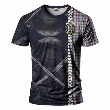 Boswell Tartan T-Shirt with Family Crest Cross Sword Thistle Celtic Vibes Kid's Shirt - Tartan Vibes Clothing