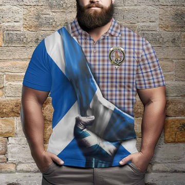 Boswell Tartan Polo Shirt with Family Crest Scotland Patriotic Style Kid - Tartan Vibes Clothing