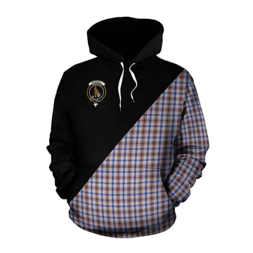 Boswell Tartan Cotton Hoodie with Family Crest and Military Logo Style Pullover Hoodie XS - Tartan Vibes Clothing