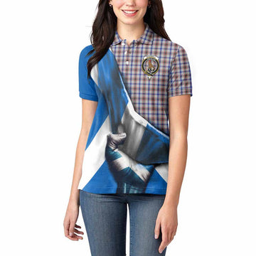 Boswell Tartan Women's Polo Shirt with Family Crest Scotland Patriotic Style Women - Tartan Vibes Clothing
