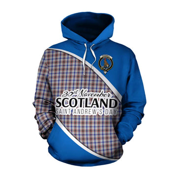 Boswell Family Crest Tartan Cotton Hoodie Celebrate Saint Andrew's Day in Style Pullover Hoodie XS - Tartan Vibes Clothing