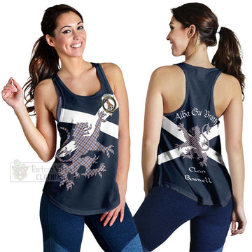 Boswell Tartan Lion Rampant Women's Racerback Tanks Proudly Display Your Heritage with Alba Gu Brath and Clan Name 4XL - Tartan Vibes Clothing