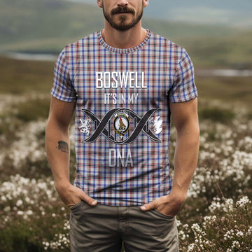 Boswell Tartan T-Shirt with Family Crest DNA In Me Style Kid's Shirt - Tartan Vibes Clothing