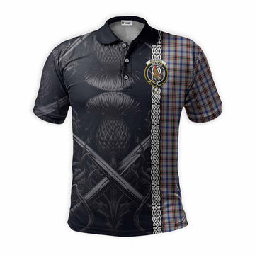 Boswell Tartan Polo Shirt with Family Crest Cross Sword Thistle Celtic Vibes Kid - Tartan Vibes Clothing